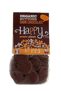 Organic Buttons Dark Chocolate 150gr bag ed