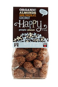 Organic Almonds Dark Choc & Coconut 120gr bag