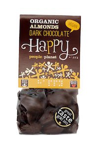 Organic Almonds Dark Chocolate 120gr bag
