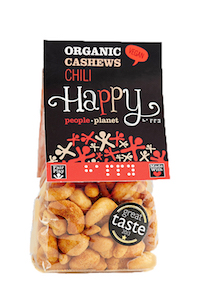 Organic Cashews Chili 100gr bag