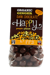 Organic Ginger Dark Chocolate 130gr bag